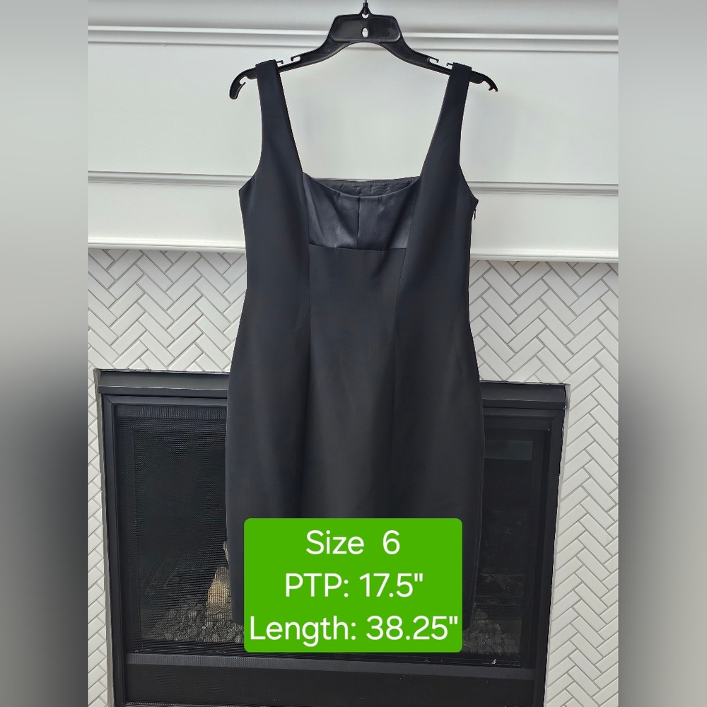 Evan-Picone Sleeveless Lined Tuxedo-Style Dress, EUC, Size 6